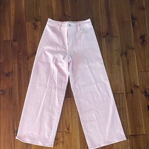 Light Pink Wide-Leg Jeans